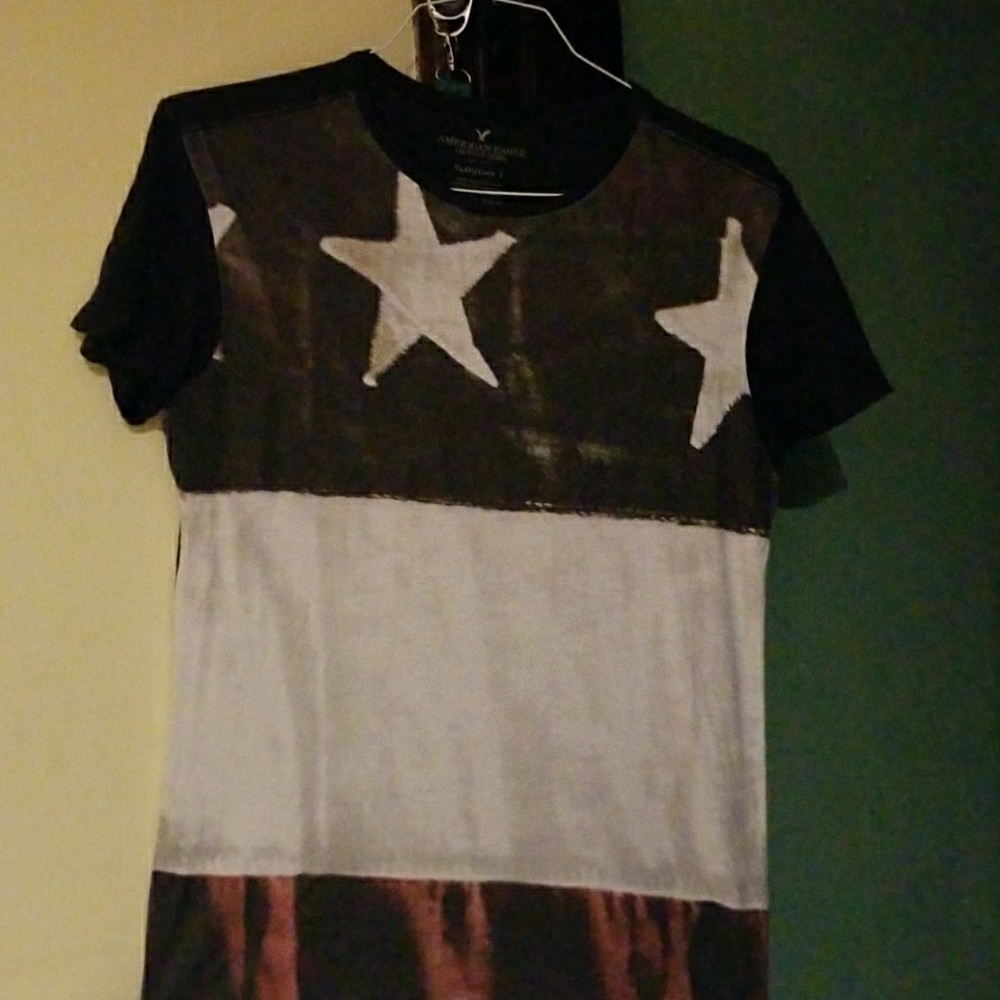 USA FLAG PRINT TEE AMERICAN EAGLE
